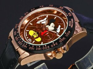 1円～ 1スタ Disneyアナザーヘブン×Disney限定/ミッキーマウス別注コラボ時計/美しすぎるCHOCOLATEデイトナDAYTONA5気圧50m防水Mickey