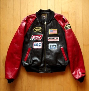 新品同様 VANSON TJP LEATHER JACKETS MADE IN USA バンソン レザー チーム ジャケット サイズ 42 