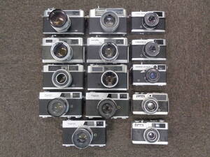 ジャンク品 まとめ売り！★レンジファインダー 大量14台【YASHICA／minolta／KONICA／RICOH／Canon／OLYMPUS】★セット Canonet TRIP35