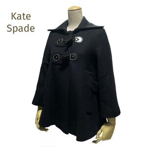 美品☆Kate Spade☆ケイトスペード ショートダッフルコート ダークパープル サイズ2