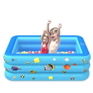 子供用プール 150x110x50cm 1-4人に適用 キッズプール 大型 家庭用 ビニールプール 暑さ対策 厚手 漏れ防止 水遊びに大活躍 親子遊び