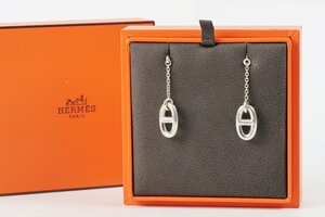 【美品】HERMES エルメス シェーヌダンクル 925 ピアス ブランドアクセサリー 小物 雑貨【RN94】