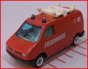 ジクsikuミニカー■フォルクワーゲンVWミニバン赤FEUERWEHR■VOLKS WAGEN【中古】送料込