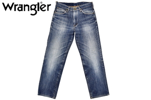 J8778★Wrangler ラングラー W0333★ヴィンテージウォッシュ加工 濃紺TAB ダメージデニム ストレート ジーンズ W32