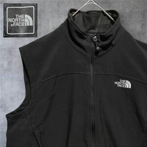 【1002】THE NORTH FACE ザノースフェイス USA規格 フルジップ APEX アペックス ソフトシェルベストワンポイント刺繍ロゴサイズＸＬ