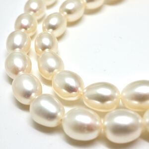 1円〜!!▼本真珠ネックレス▼N 約38.4g 約42.0cm pearl パール jewelry necklace DA5/DB0 S437