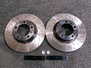 ★激安!★PORSCHE ポルシェ 987 ケイマン PFC フロント ブレーキ スリット ローター 330mm 大径化 5穴 左右 ボクスター 等 / 2R10-730