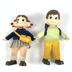 不二家 ペコちゃん&ポコちゃん フィギュア 人形 まとめ売り 2体セット 全高:約300mm＊現状品