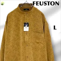 【未使用品】FEUSTON シャツ 長袖 メンズ サイズL イエロー系 総柄