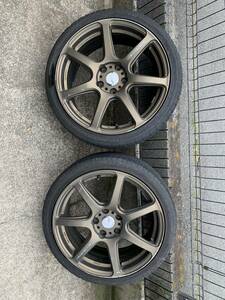 WORK EMOTION ワーク　エモーション　18インチ7.5jオフセット＋47 PCD114.3 ATRスポーツ215/40r18 2本のみ