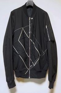 19SS RICKOWENS FLIGHT BOMBER JACKET 刺繍ボンバージャケット MA-1ブルゾン　バベル期　BABEL　RU19S2791-ZLTEM3　リックオウエンス