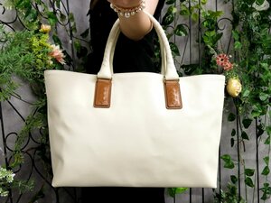 美品●BOTTEGA VENETA ボッテガ ヴェネタ●マルコポーロ●イントレチャート●カーフ レザー 本革●トート バッグ●アイボリー●A4●Js48157