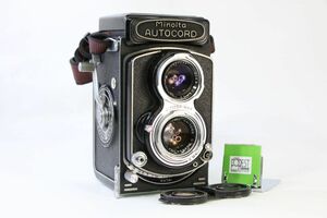 【同梱歓迎】実用■ミノルタ MINOLTA AUTOCORD 75mm F3.5■シャッター全速完動■3703