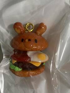 ハンバーガー 熊 ベア チャーム キーホルダー ハンドメイド 可愛い ストラップ