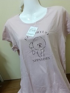 ●綺麗なピンク可愛い絵柄TシャツチュニックMLfuri- 【long】