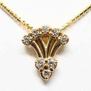 1円〜!!POLA jewelry(ポーラ)＊K18 天然ダイヤモンドネックレス＊ n 約8.8g 約44.5cm necklace jewelry diamond ジュエリーFA0/FA1 A55