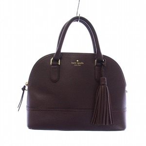 ケイトスペード KATE SPADE MCCALL STREET CARLI ハンドバッグ レザー タッセル ロゴ ボルドー 赤 ワインレッド ■GY18 /MQ レディース