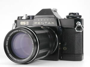 ★訳あり実用品★ PENTAX ペンタックス ES II ブラック SUPER TAKUMAR 3.5 135mm レンズセット シャッターOK #R1363#005#0003