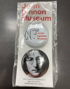 ジョンレノンミュージアム 缶バッジ 未使用 John Lennon Museum ビートルズ BEATLES