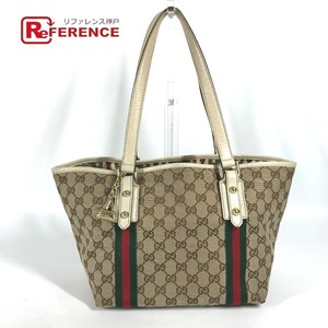 GUCCI グッチ 137396 GG シェリーライン カバン トートバッグ 肩掛け ショルダーバッグ ベージュ レディース【中古】