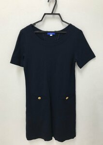 BLUE LABEL ブルーレーベル ワンピース サイズ 38 M チェック柄リボン ネイビー