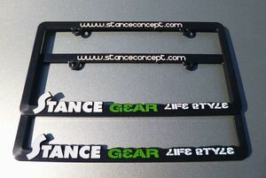 2 STANCEGEAR GREEN License Plate Frame fit US / JDM USDM illest hellaflush STANCE