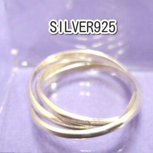 横浜最新 シルバー925SILVER 銀♪魅惑の3連リング 11～27号 メンズレディース 送料220円指輪b42(サイズを必ずお知らせ下さい)