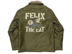 極美品 36 TOYS McCOY TMJ2323 N-1 DECK JACKET FELIX THE CAT 8 BALL トイズマッコイ デッキジャケット フィリックス 8ボール