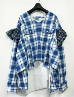 新品 22AW Yuumi ARIA ユウミアリア チェック ブラウス