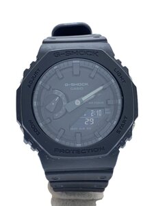 CASIO◆クォーツ腕時計・G-SHOCK/デジアナ/ラバー/BLK/BLK