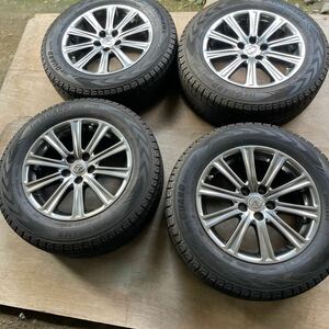 美品 バリ溝 レクサス NX 純正ホイール17インチ 7J +35 PCD114.3 225/65R17 アイスガードG075ヨコハマ スタッドレス