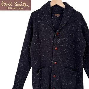 サイズM★Paul Smith Collection★ショールカラーカーディガン ニットセーター ネップ ポールスミス コレクション メンズ T2881 古着公園