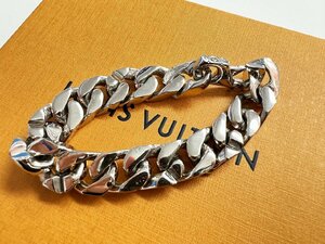 〓 【Louis Vuitton ルイヴィトン M69988 ブラスレ・LVチェーンリンクス サイズ:M モノグラム チェーンブレスレット】HO9475