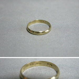 指輪「金 ゴールド Gold 指輪 リング 刻印 14 K18 TOEI CROWN 造幣局 750 サイズ 14号 重さ 2.0g」トーエークラウン