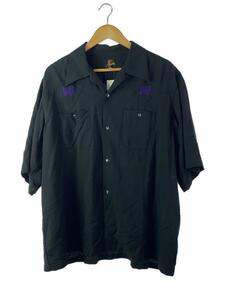 Needles◆22SS/Cowboy One-Up Shirt/XL/レーヨン/BLK/KP186