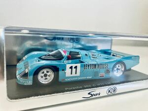 【送料無料】1/43 Spark レイトンハウス ポルシェ Porsche 962C #11 G.フーシェ-岡田秀樹-関谷正徳 Le Mans 1989