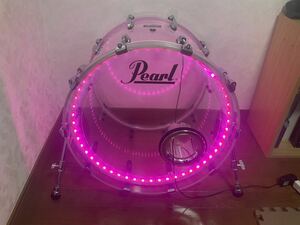 直接引取り可　Pearl パール　バスドラム　クリスタルビート