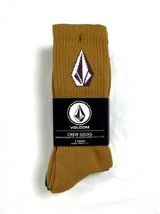 VOLCOM ボルコム D6342300RGR② メンズ 靴下 3個セット ロゴソックス Socks US9-12 27cm-30cm 3色アソート ヴォルコム 新品 即決 送料無料