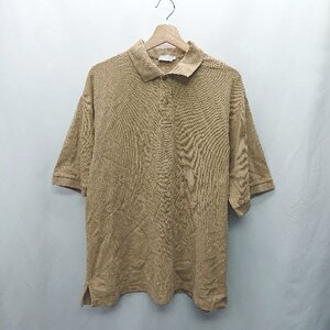 ◇ ⊂ havdvaerk 長袖 ポロシャツ サイズL ブラウン メンズ E