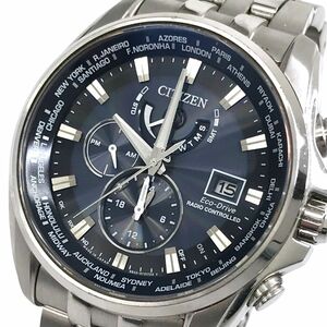 美品 CITIZEN シチズン ATTESA アテッサ Eco-Drive エコドライブ ダブルダイレクトフライト 腕時計 AT9060-54L 電波ソーラー 動作確認済