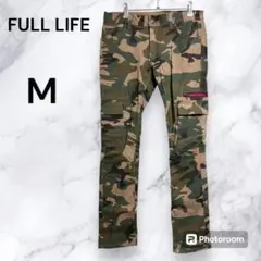 【119】FULL LIFE 迷彩パンツ　メンズ　オシャレ　細身　古着　M