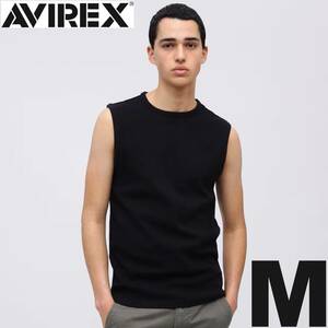 AVIREX デイリー ノースリーブ シャツ 黒 Mサイズ / DAILY NO SLEEVE SHIRT ブラック BLACK アヴィレックス