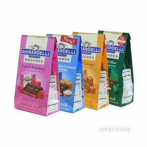 チョコレートの中のとろ～りを楽しめる！Ghirardelli ギラデリチョコレート スクエアズ 選べる４個