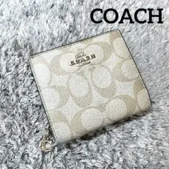 COACH コーチ 折り財布 シグネチャー PVC レザー