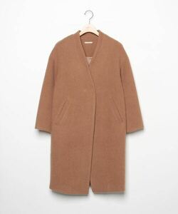 「mysty woman」 ノーカラーコート SMALL ライトブラウン レディース