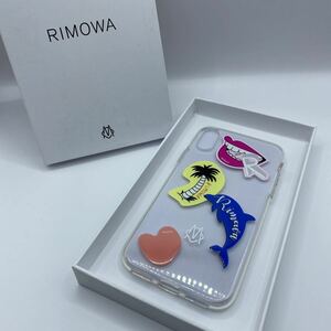 ★送料無料★新品★定価9,900円★RIMOWA(リモワ)/iPhoneケース/X/XS用/クリアケース/バケーション柄