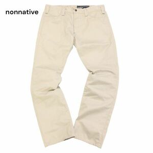 nonnative ノンネイティブ 通年 ツイル ストレート パンツ Sz.1　メンズ 日本製 ベージュ　I4B00887_5#R