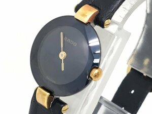 RADO ラドー 204.3579.4N クォーツ 腕時計 レディース 黒文字盤 稼働品 電池交換済み 中古【UW060197】