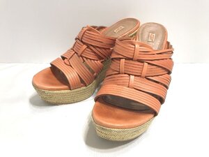 ■【YS-1】 UGG アグ オーストラリア サンダル ■ メリンダ ウエッジソール 24cm W7 ヒール高11cm オレンジ 橙色系 【同梱可能商品】■D