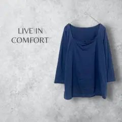 LIVE IN COMFORT リブインコンフォート　長袖カットソー　スクエア